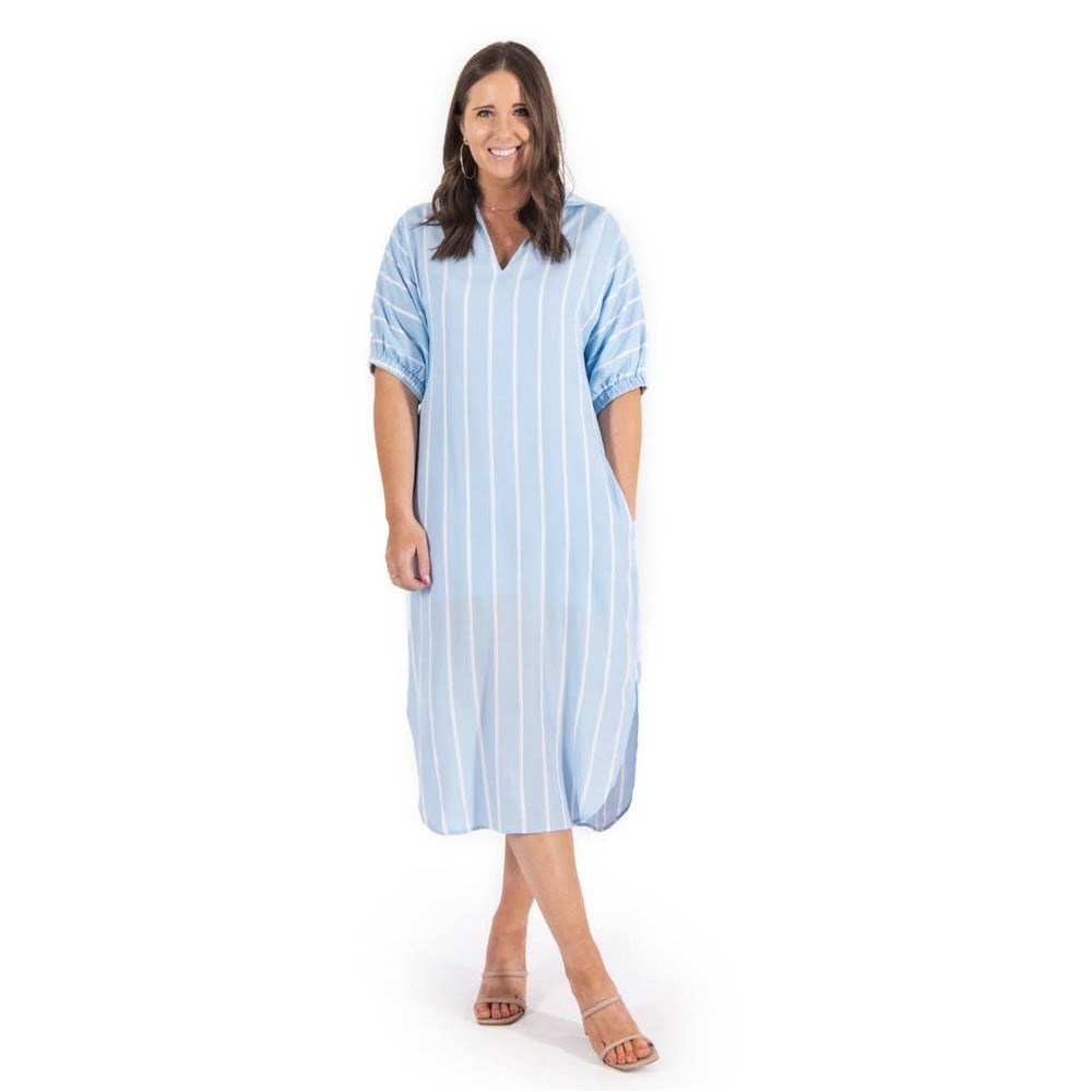 Emily McCarthy poppy caftan stripe